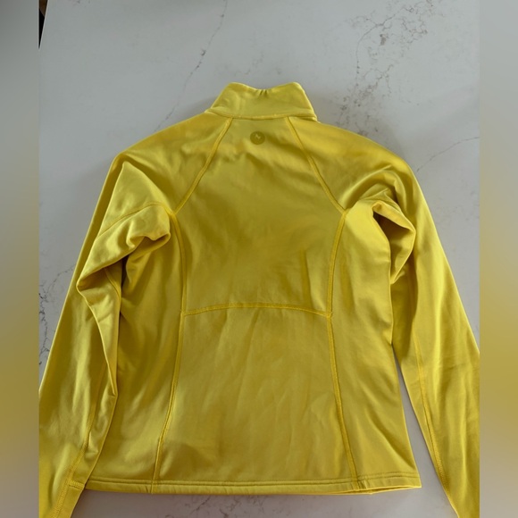 Marmot Light Yellow Quarter-Zip Fleece Jacket - Picture 4 of 5